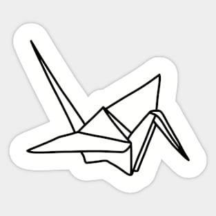 Traditional Origami Crane Sticker